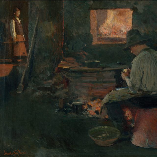 Dominik Skutecký, Príprava obeda, okolo roku 1910, zo zbierky SNG
