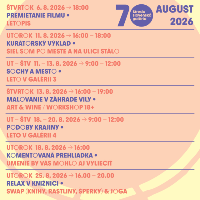 PROGRAM AUGUST 2026